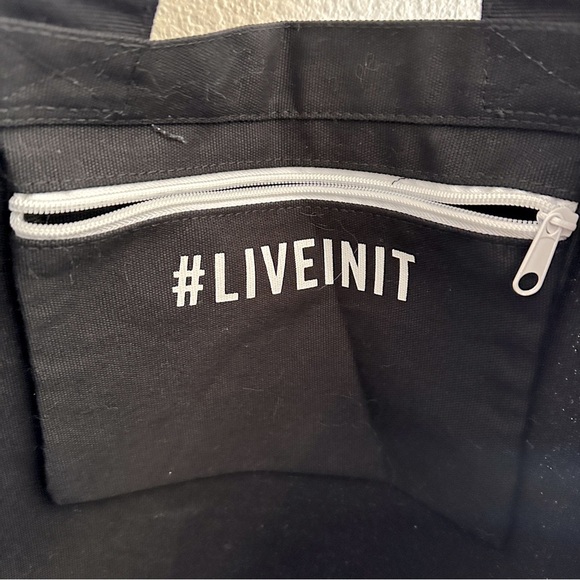 PAIGE Denim Large Black Canvas Tote Bag - Picture 5 of 5